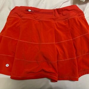 Lululemon Red Skater Mini Skirt Athletic
